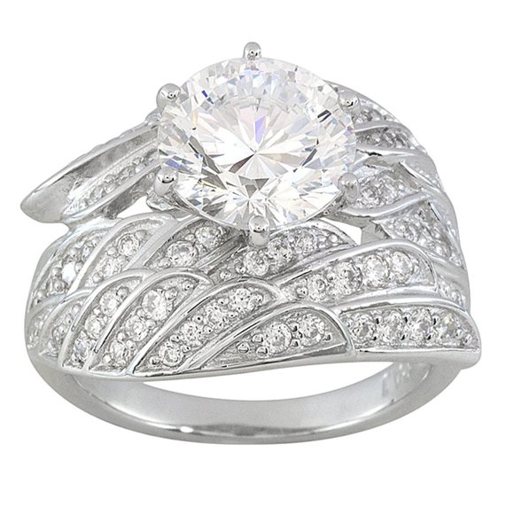 Bella Luce Dillenium Cut Angel Wing Ring NWT – 925 Silver/Rhodium, Size 6 - Picture 3 of 8